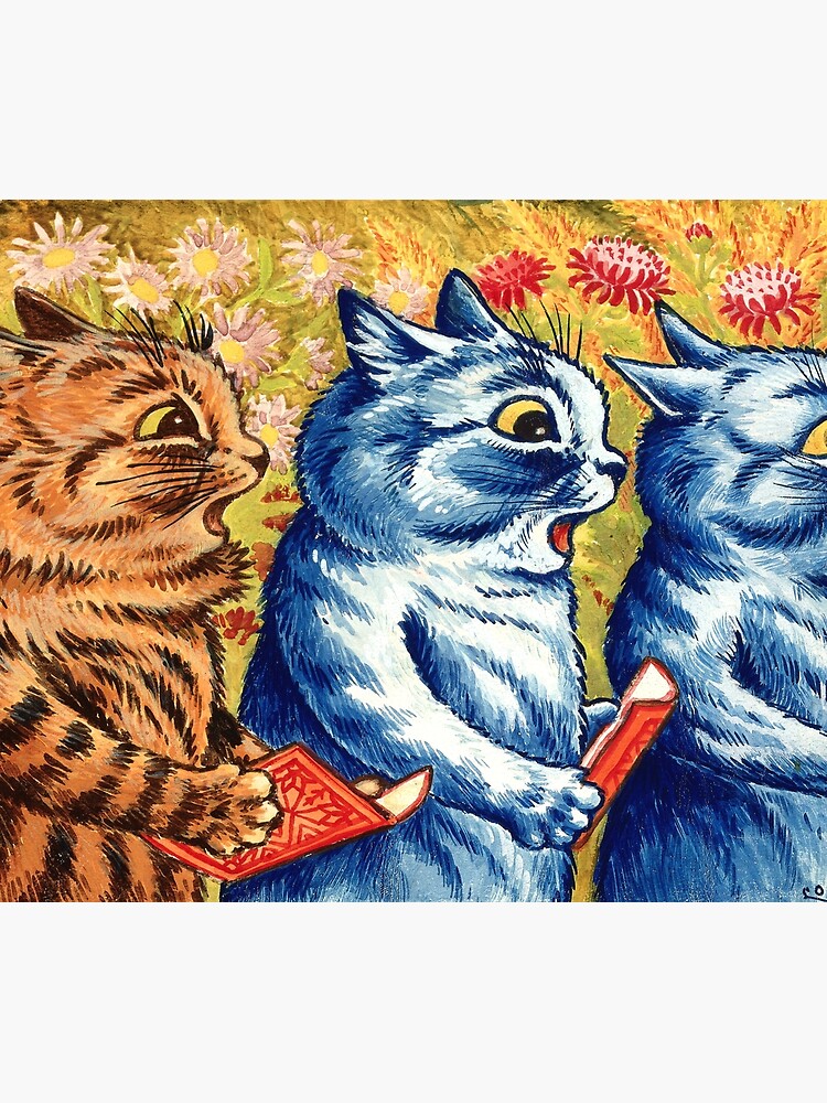 Louis Wain Christmas Party Art Print for Sale by raybondesigns