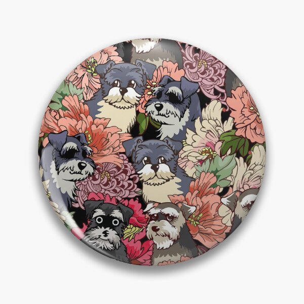 Item preview, Schnauzer Floral  designed and sold by VannaShanha.