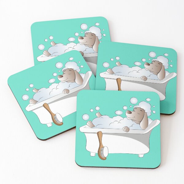 Item preview, Dog Taking a Bubble Bath  designed and sold by mench64.