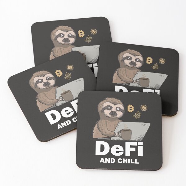 Item preview, Defi Cryptocurrency Funny Sloth With Coffee designed and sold by MrEddie10.