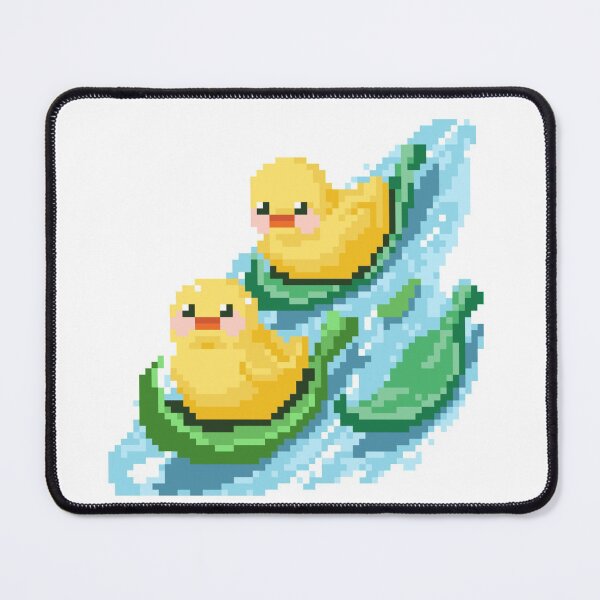 Item preview, Pixelated Cute Two Chicks Riding Leaves designed and sold by HopeDetour.