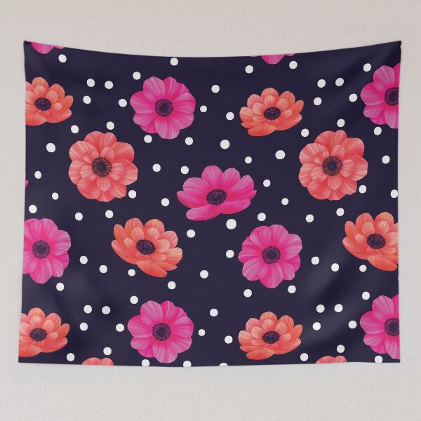 Item preview, Seamless floral pattern on black background designed and sold by darshants.