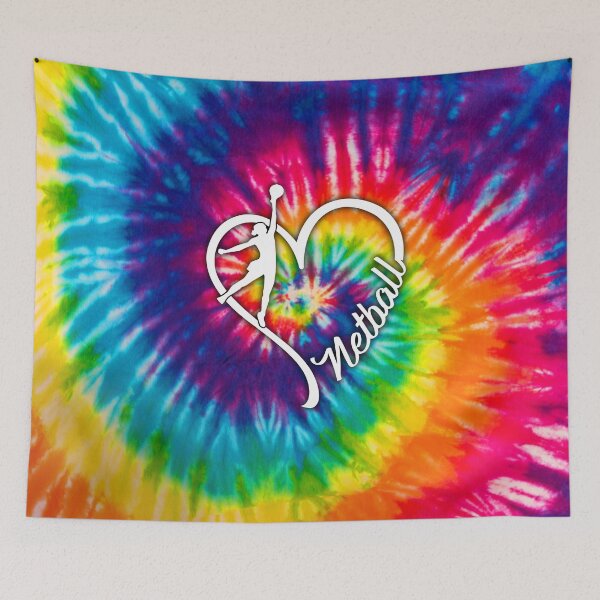 Item preview, Netball Tie Dye Heart designed and sold by LucianaShop.