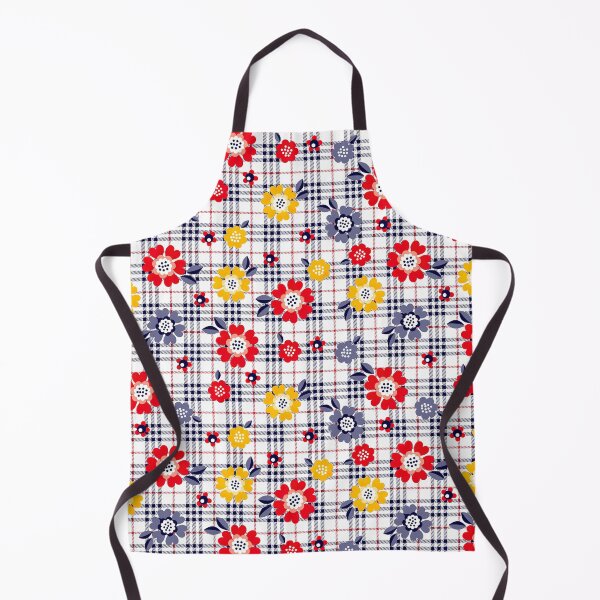 Item preview, Daisy Flower Pattern on Plaid Background, Daisy Flower Pattern, Plaid Pattern designed and sold by graphic-genie.