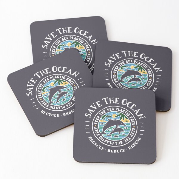 Item preview, Save The Ocean Keep the Sea Plastic Free Dolphin Scene designed and sold by Bangtees.
