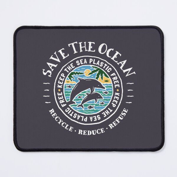 Item preview, Save The Ocean Keep the Sea Plastic Free Dolphin Scene designed and sold by Bangtees.