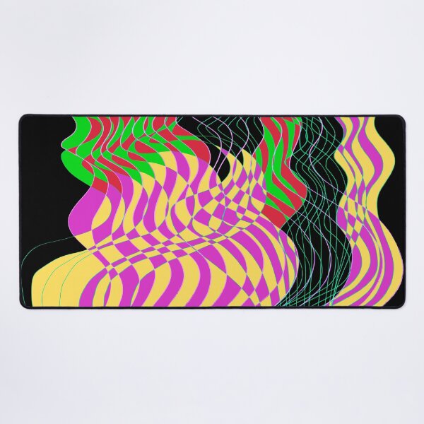 Waves Lines Lively Desk Mat