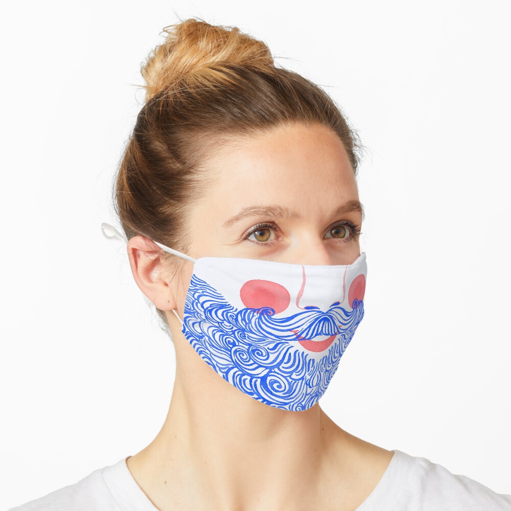 Santa - Red and Blue Mask