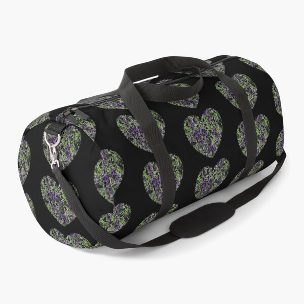 Item preview, Greens Purples Colorful Heart Black Background Floral Abstract designed and sold by JariHawk.