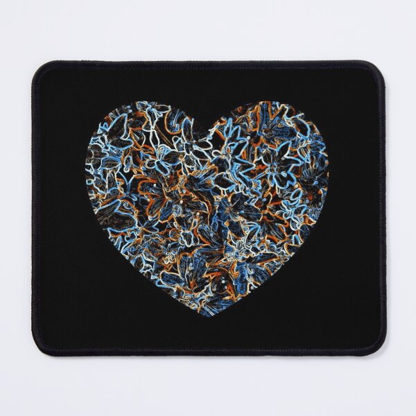 Item preview, Blues Rust Colorful Heart Black Background Floral Abstract designed and sold by JariHawk.