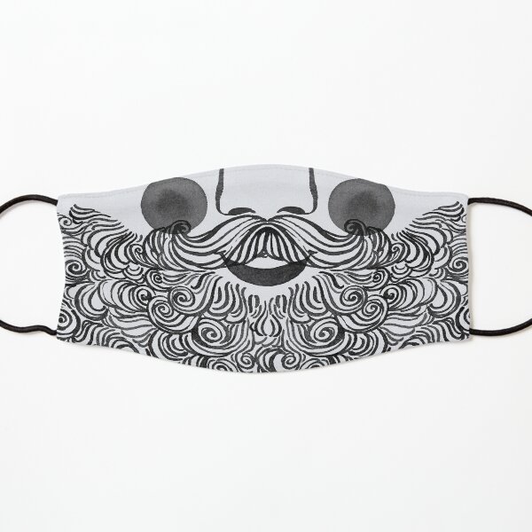 Santa - Black and White Kids Mask