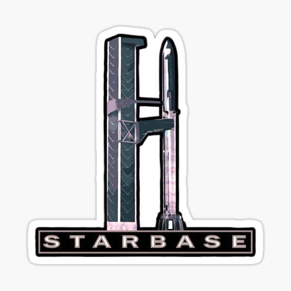 Item preview, SpaceX Starbase logo design designed and sold by WallabyWorks.