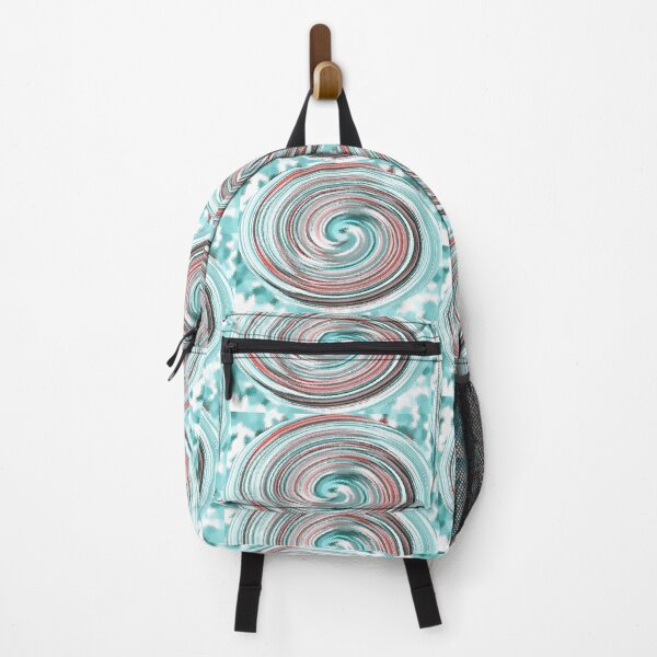 Item preview, Turquoise Red Circle Swirl Abstract with White designed and sold by JariHawk.