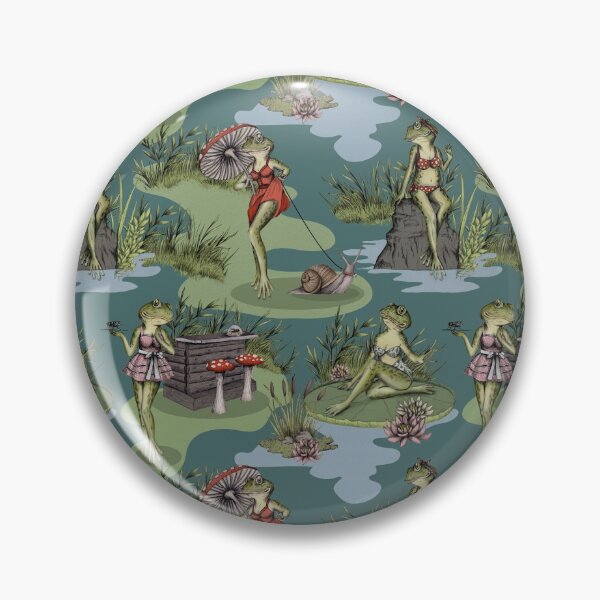 Item preview, Vintage Pin-Up Girl Frogs designed and sold by somecallmebeth.
