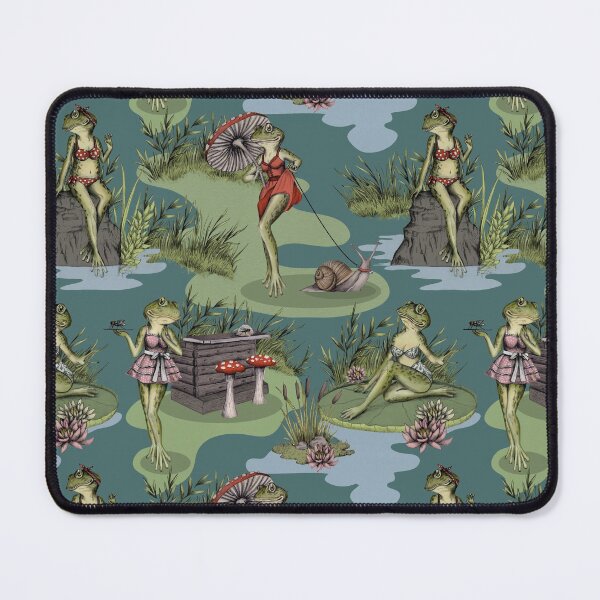 Item preview, Vintage Pin-Up Girl Frogs designed and sold by somecallmebeth.