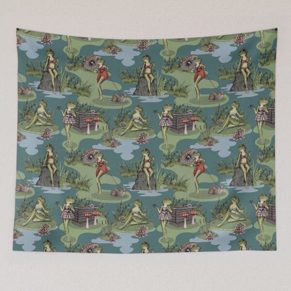 Item preview, Vintage Pin-Up Girl Frogs designed and sold by somecallmebeth.