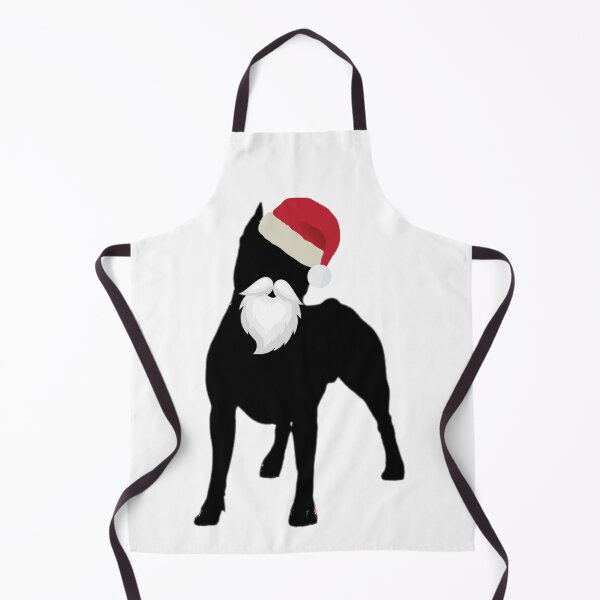 Item preview, Santa AmStaff - Silhouette of American Staffordshire Terrier in a Santa Hat designed and sold by NiftyTees.