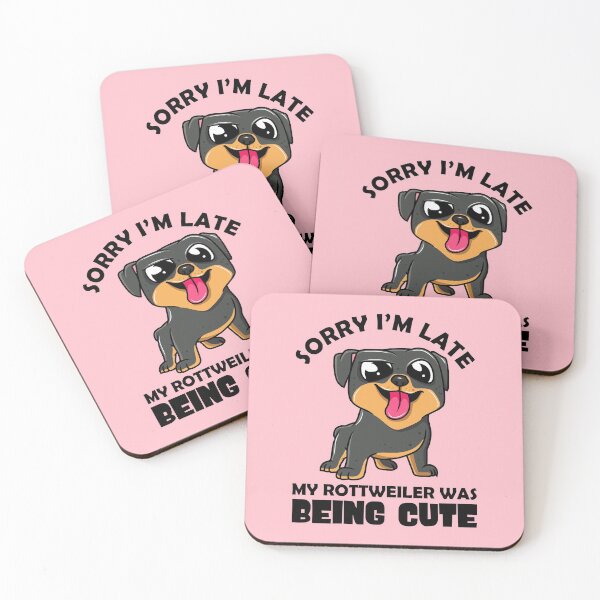 Item preview, Rottweiler Quotes - Sorry im late my rottweiler was being cute, Rottweiler Head designed and sold by Delandor.