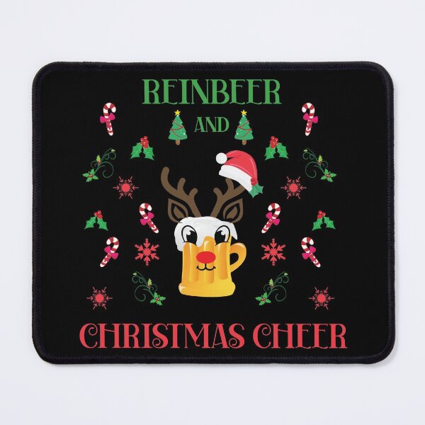 Item preview, Funny Christmas Reindeer Pun Reinbeer And Christmas Cheer designed and sold by geminivibe.