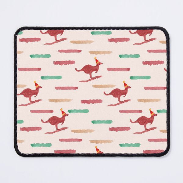 Item preview, Cream Watercolour Christmas Kangaroo Stripes designed and sold by Lozzie Eliza Designs.