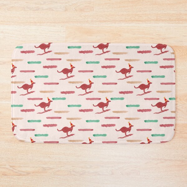 Item preview, Cream Watercolour Christmas Kangaroo Stripes designed and sold by Lozzie Eliza Designs.