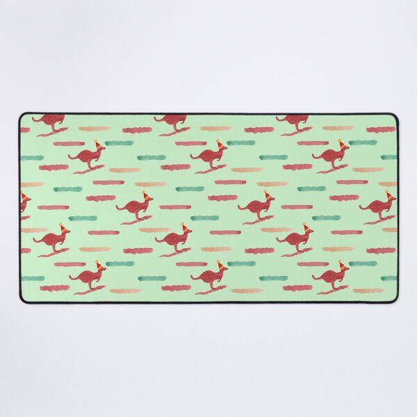 Item preview, Mint Green Watercolour Christmas Kangaroo Stripes designed and sold by Lozzie Eliza Designs.