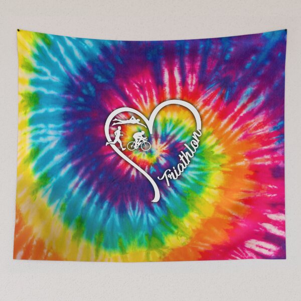 Item preview, Tie Dye Heart Triathlon designed and sold by WillaldShop.