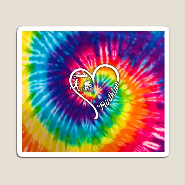Item preview, Tie Dye Heart Triathlon designed and sold by WillaldShop.