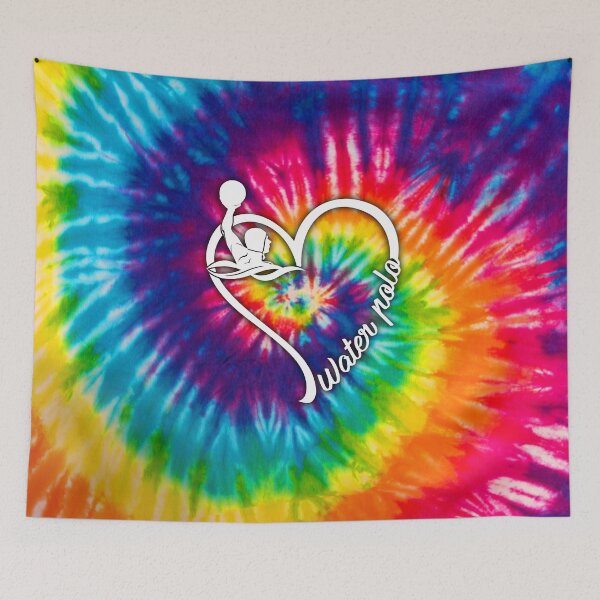 Item preview, Tie Dye Heart Water polo designed and sold by WillaldShop.