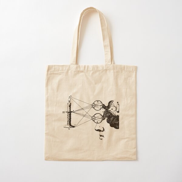 Vintage Scientific Eye Function Illustration, 1600s Baroque German Art Cotton Tote Bag