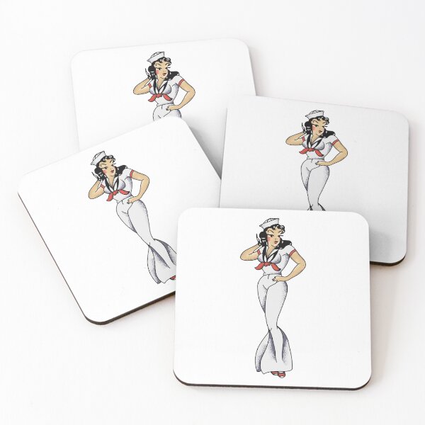 Item preview, Vintage Sailor Jerry Pin-Up Girl designed and sold by Vector Scout Lab.