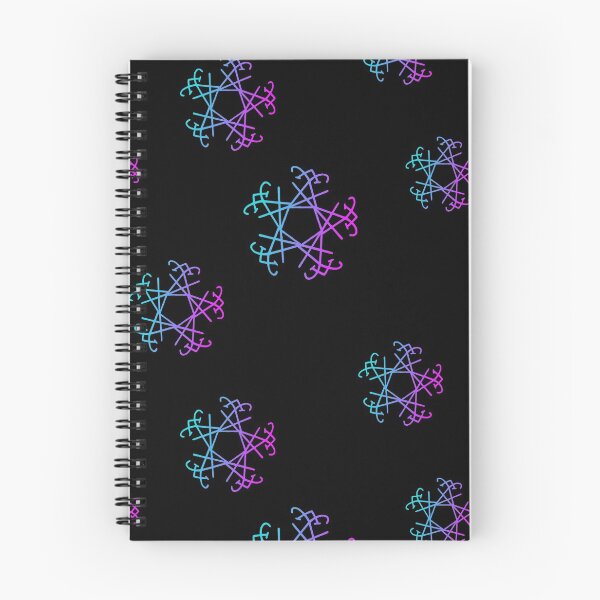 Item preview, Lucifer Sigil Snowflake Star Pattern Teal Blue Purple Pink designed and sold by AlasAHintStudio.