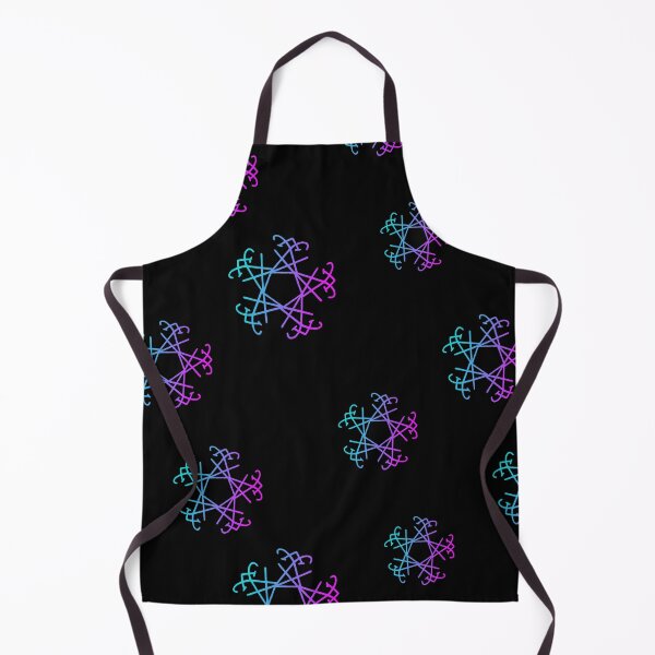 Item preview, Lucifer Sigil Snowflake Star Pattern Teal Blue Purple Pink designed and sold by AlasAHintStudio.