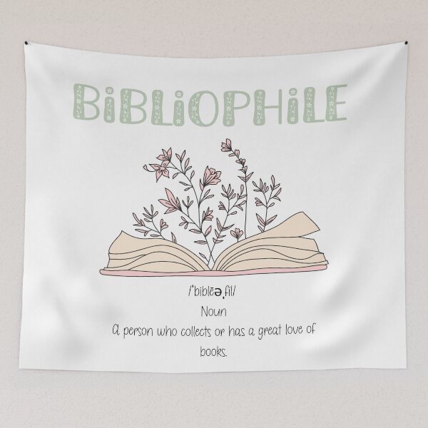 Item preview, Bibliophile with Open Flower Book and Definition  designed and sold by Pinkmagenta.