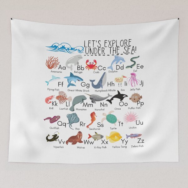 Item preview, Under the Sea Ocean Animals Alphabet Classroom ABC designed and sold by BeckySageLife.