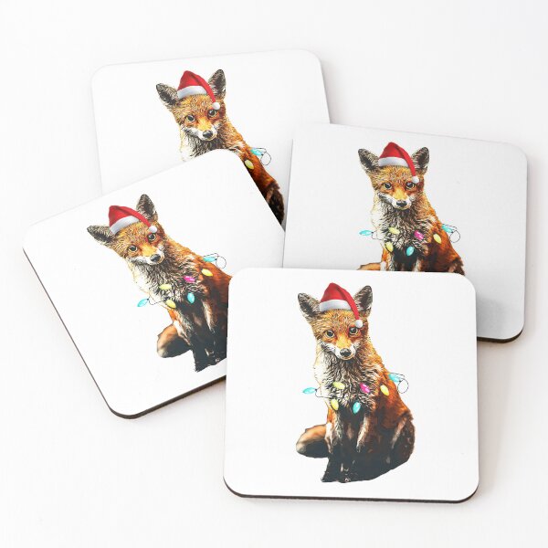 Item preview, Christmas Red Fox Lover Xmas Dog Tree Santa Hat Red Fox T-Shirt designed and sold by abigailbullock.