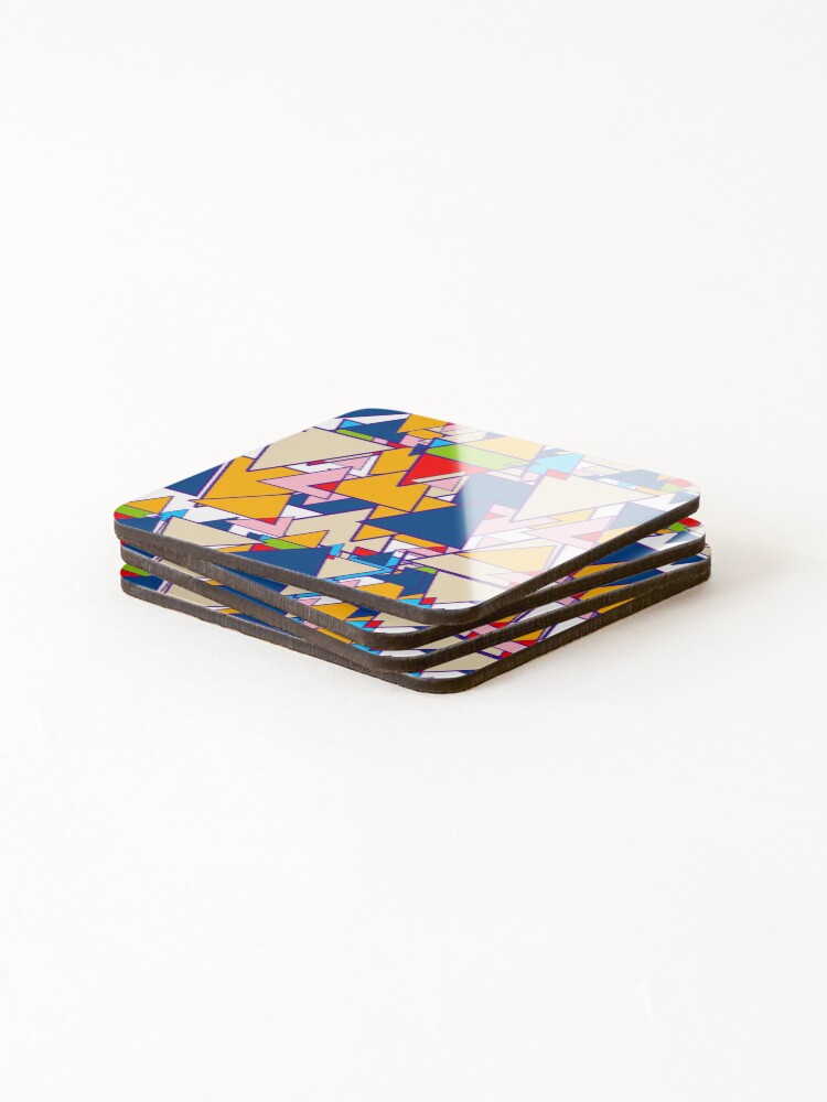 Thumbnail 4 of 5, Coasters (Set of 4), Color Triangles patterned designed and sold by Graphroad.