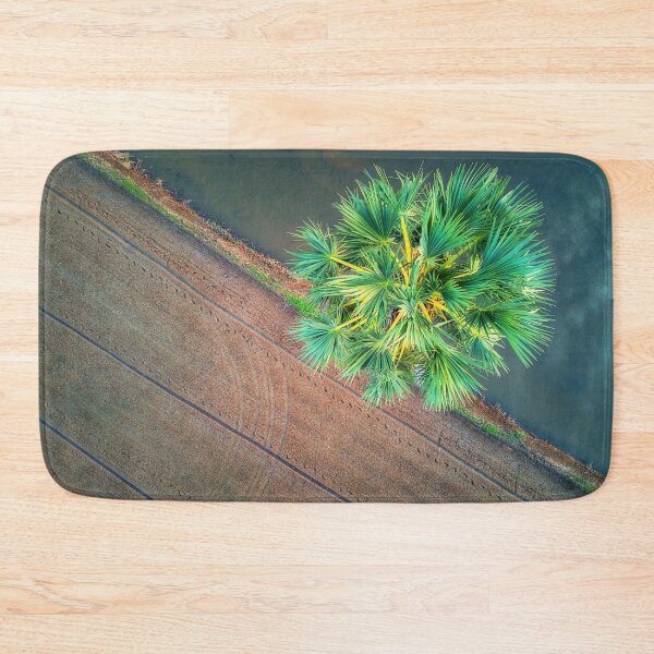 Item preview, Aerial View of a Palm Tree in a Rice Field. designed and sold by Huskyyy Designs.