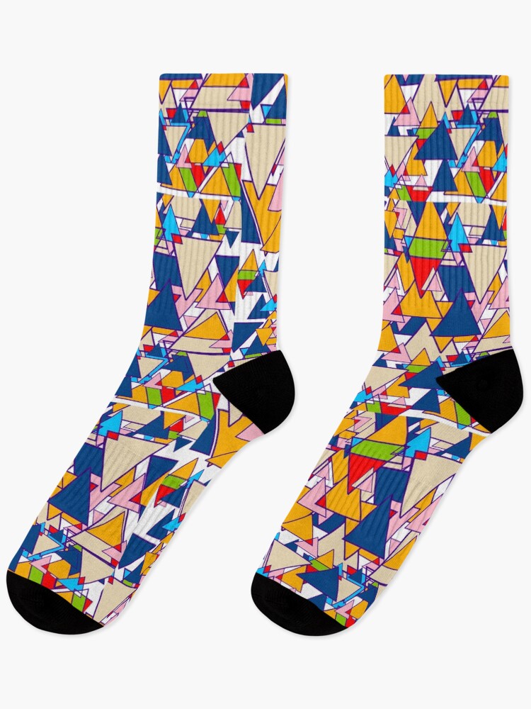 Thumbnail 1 of 5, Socks, Color Triangles patterned designed and sold by Graphroad.
