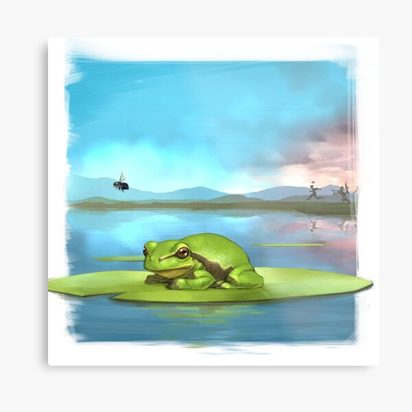 Frog Illustration Metal Print