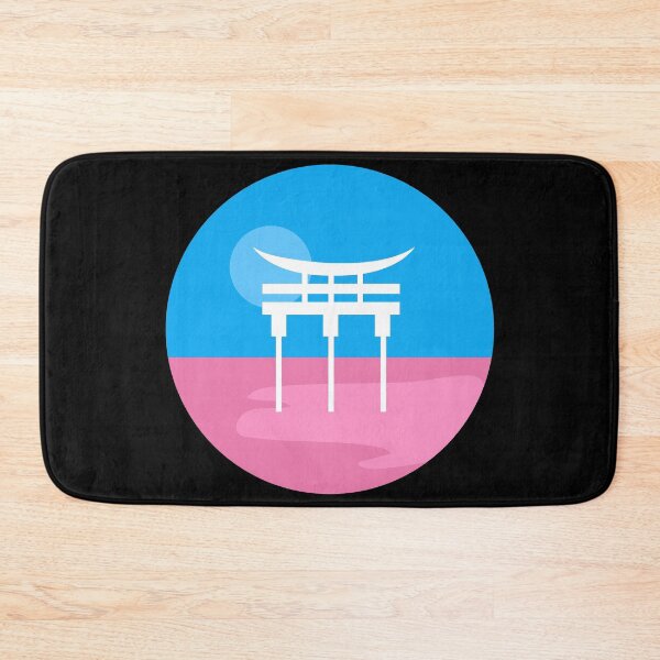 Item preview, Japanese Torii Gate Landscape Trans. Transgender Pride designed and sold by Subtle Pride Shop.