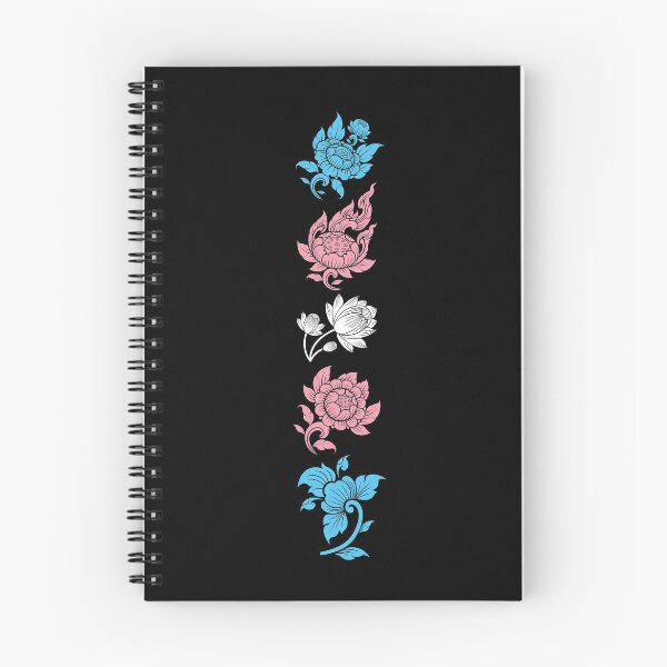 Item preview, Asian Flower Art Trans. Transgender Pride designed and sold by Subtle Pride Shop.