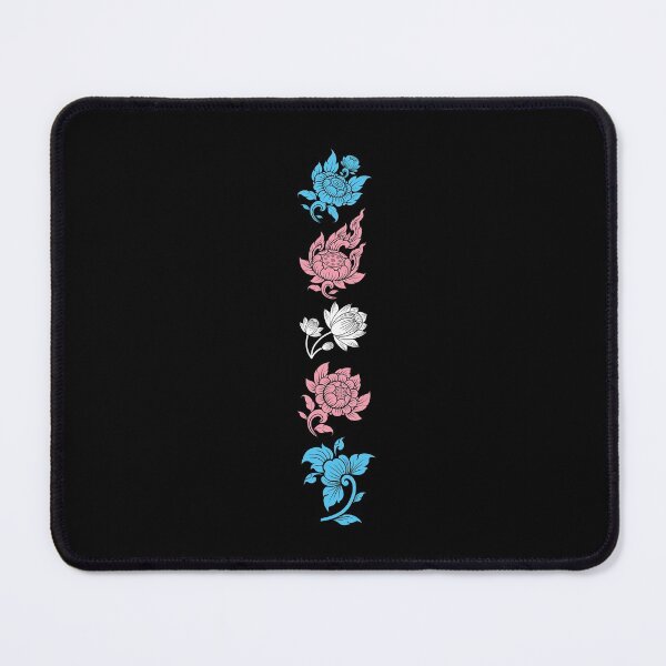 Item preview, Asian Flower Art Trans. Transgender Pride designed and sold by Subtle Pride Shop.