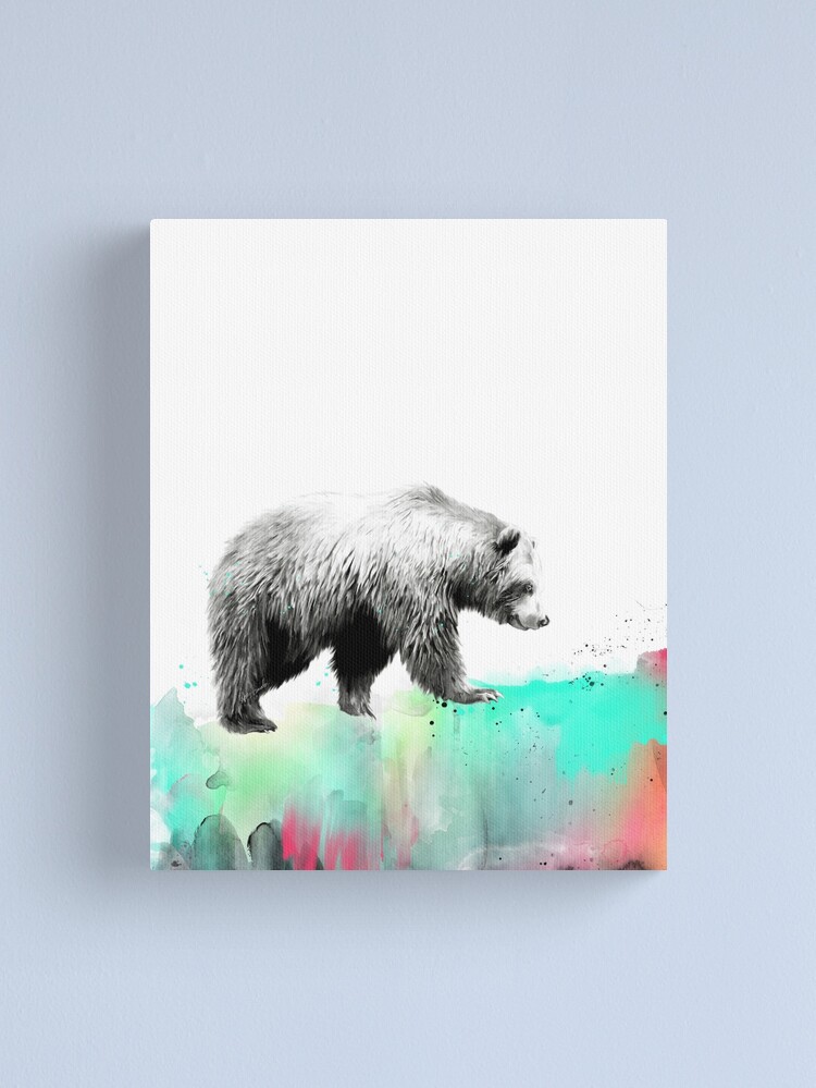Thumbnail 1 of 3, Canvas Print, Wild No.1 // Bear designed and sold by AmyHamilton.