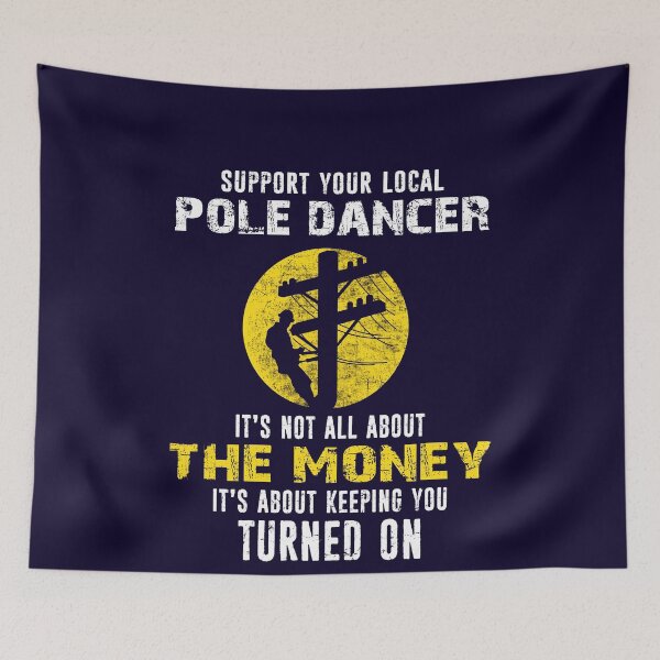 Item preview, Lineman Pole Dancer Funny Lineworker Electrician Distressed Style Gift designed and sold by niftee.