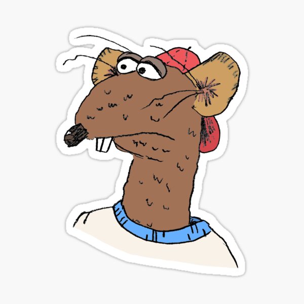 Vista previa del artículo con la obra «rizzo la rata», diseñado y vendido por spikysquid.