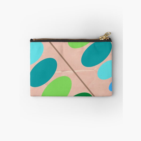 Item preview, Multi-Colored Oval Polka Dots and Brown Stripes on a Tan Background designed and sold by TheReporter1.