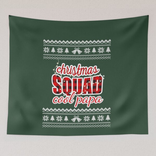 Item preview, Christmas Squad Red Plaid Ugly Christmas Sweater Dad Family Funny Pajamas designed and sold by JooArtPrints  ★★★★★.