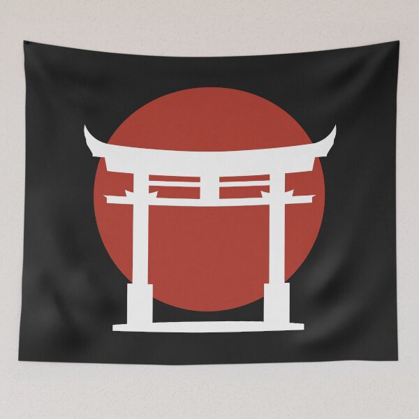 Item preview, White-Red japanese cultural torri shrine gate designed and sold by rskavpst.