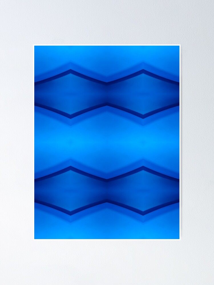 "Blue Diamond 4477 bold shapes in calming blue " Poster for Sale by